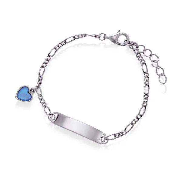 Hovedbilde Armbånd i sølv med blå ...