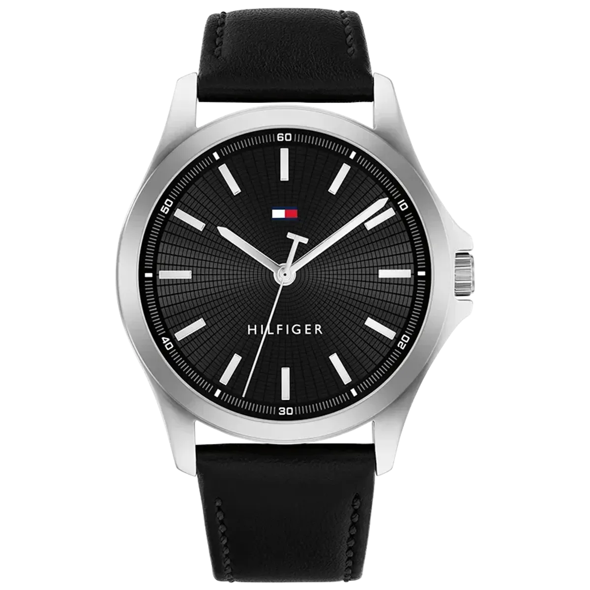 Tommy Hilfiger sort skinnreim/stål