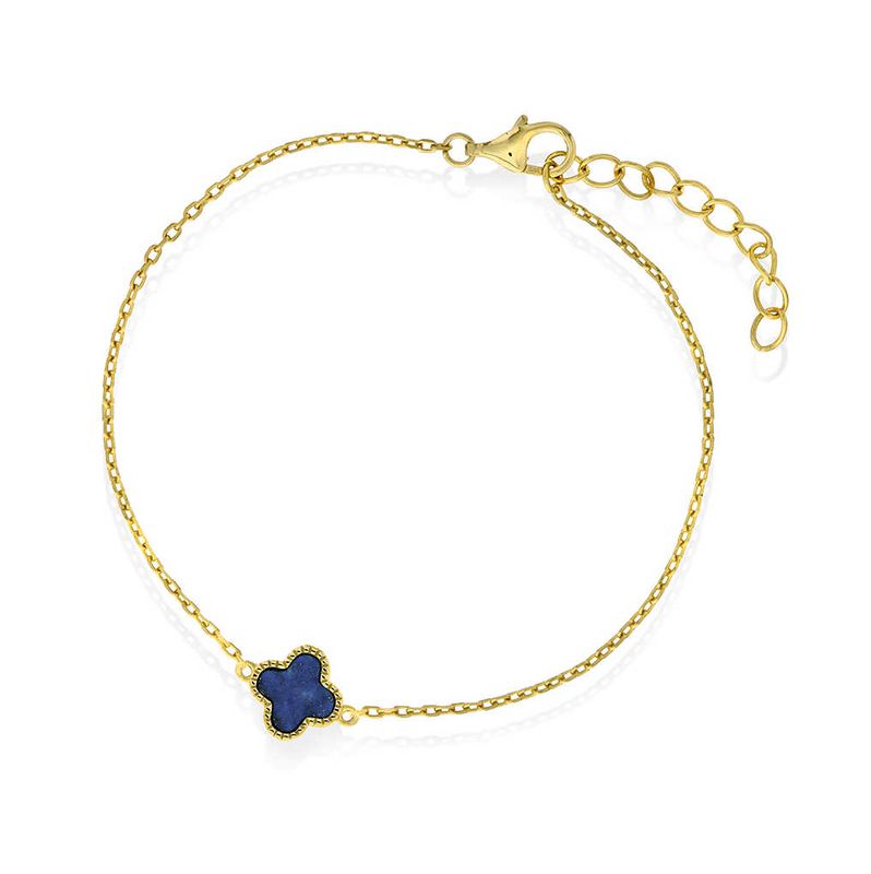 Kløverarmbånd havblå