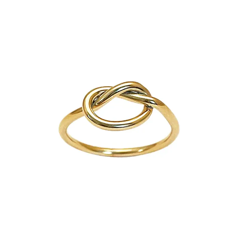 Ring med knute, forgylt
