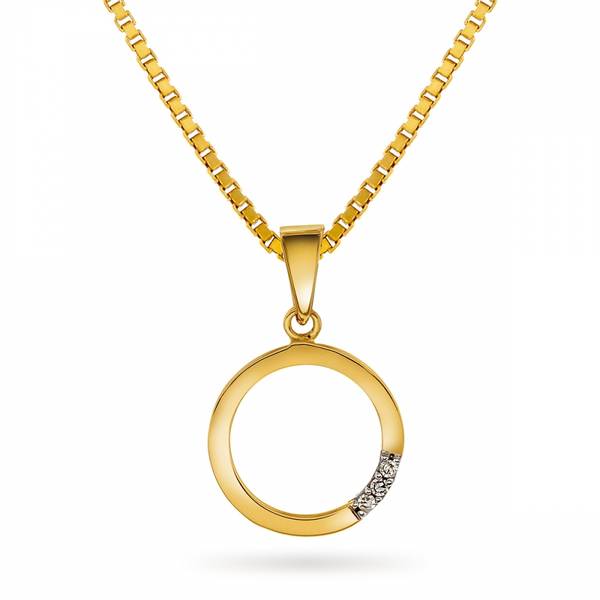 Hovedbilde Gull anheng sirkel med dia