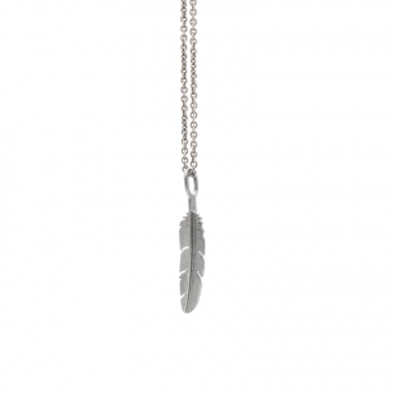 Feather anheng, sølv liten