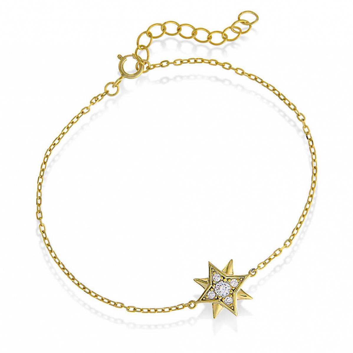 Armbånd i sølv med zirkonia stjerne