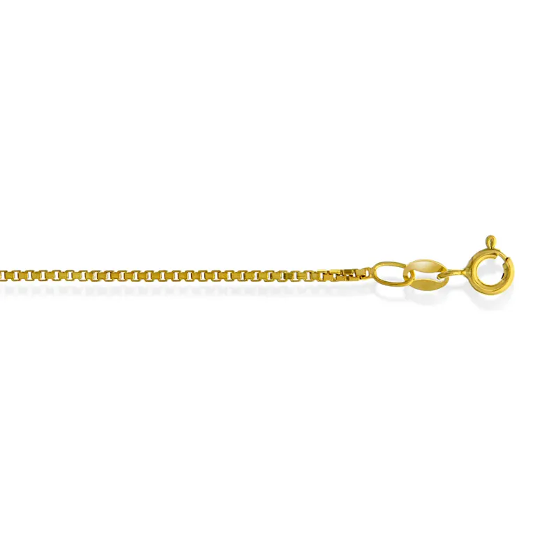1,3mm/42cm veneziansk kjede i forgylt sølv 