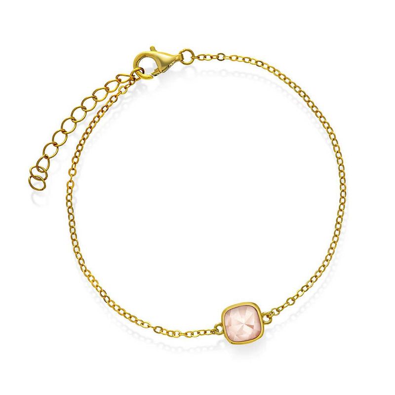 Sandra Lyng armbånd med rosa opal