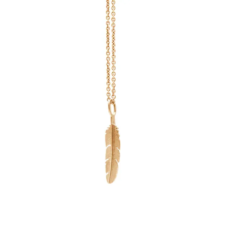 Feather anheng liten, gult gull 