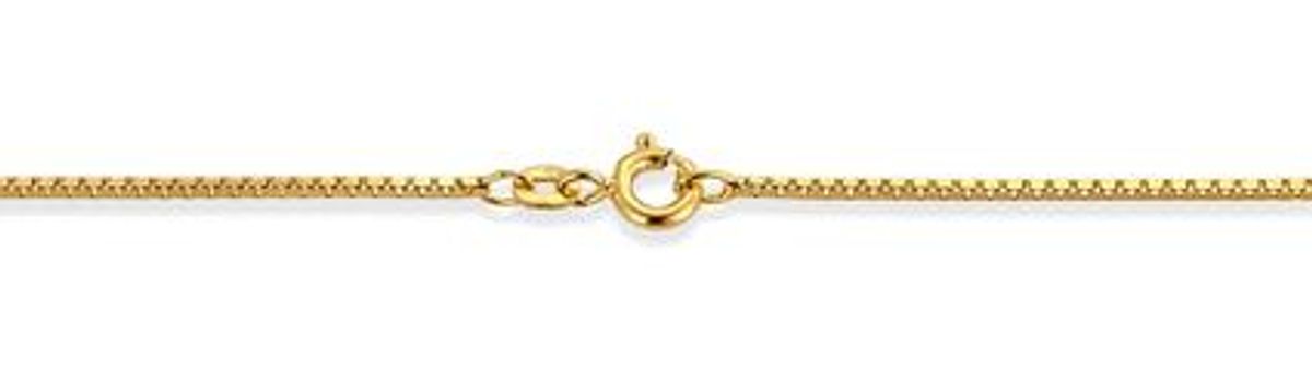 Veneziansk gult gullkjede 45cm/1,2mm
