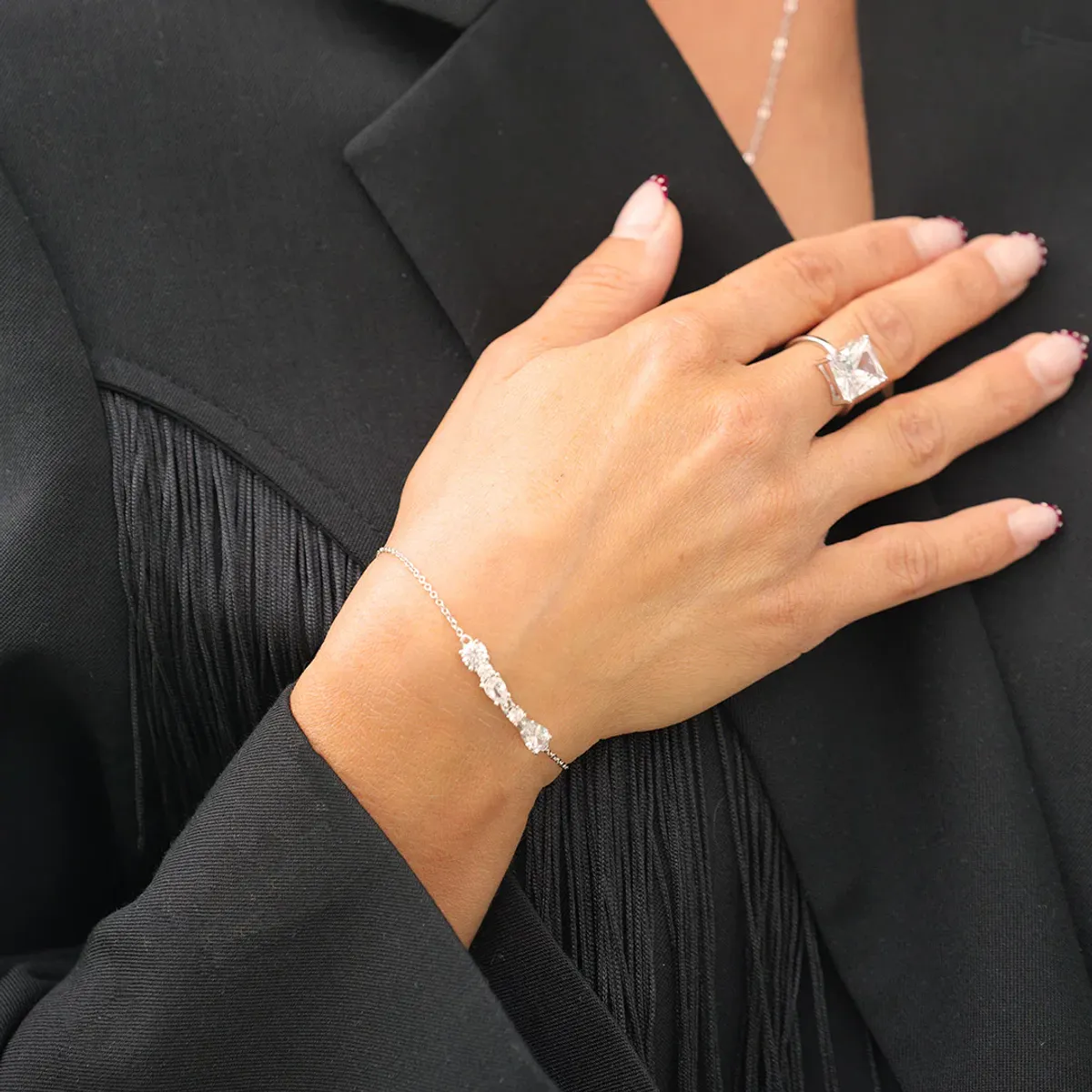 Sandra Lyng Diva Drop armbånd sølv