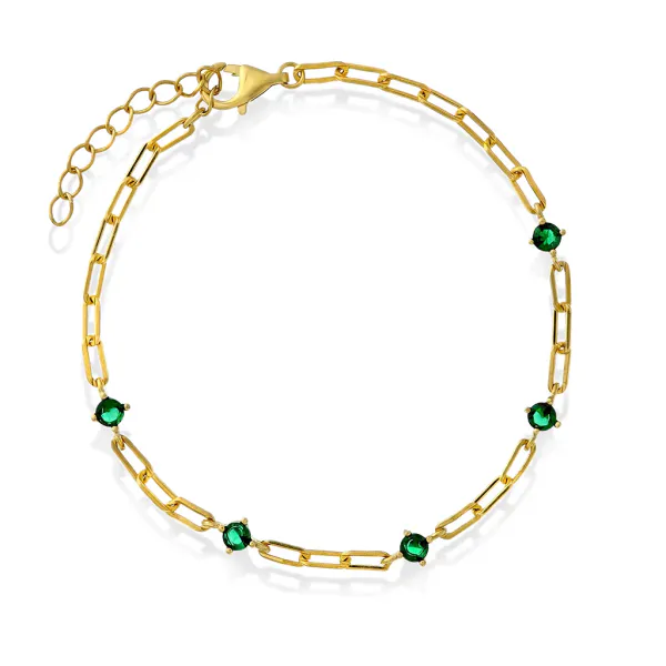 Hovedbilde Nora Mørk armband i forgylt ...