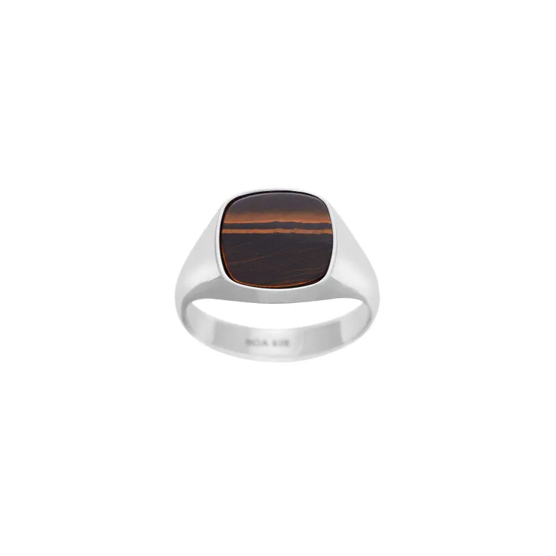 Son of Noa stål ring med yellow tiger eye