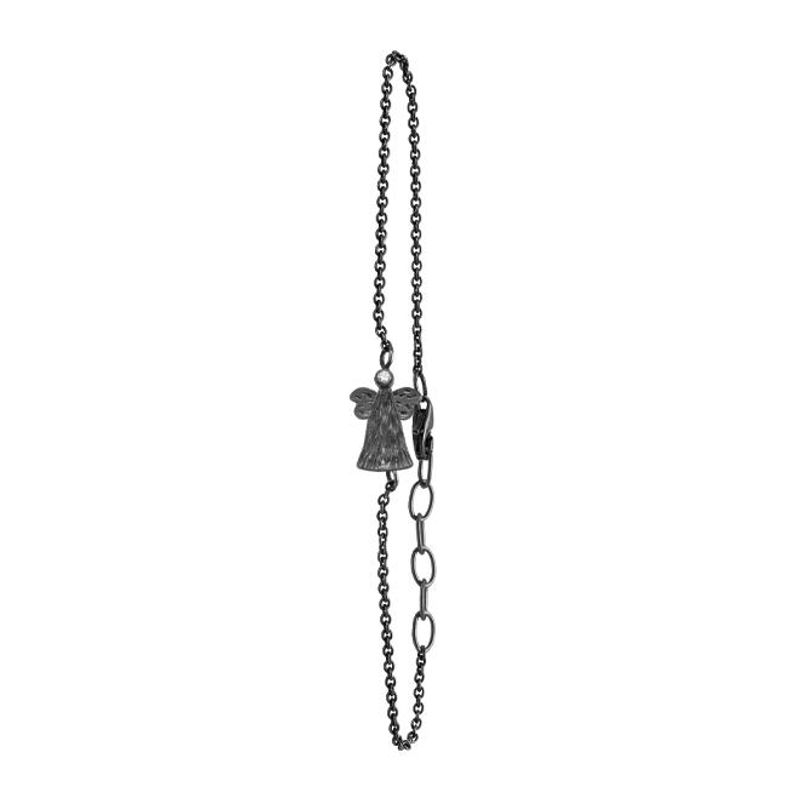 Skytsengel armbånd lukket, oksydert 